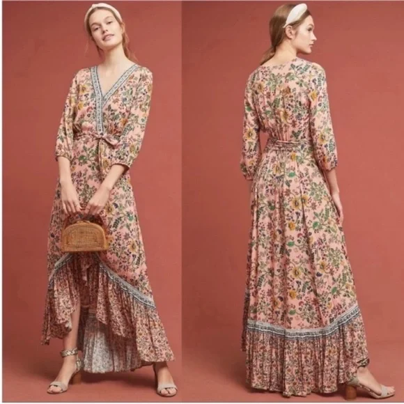 FARM Rio Floral Maxi Dress - Pink and Blue - Picture 1 of 13